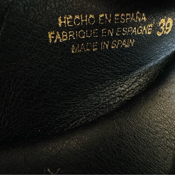 By Anthropologie Double Buckle Platform Sandals in Black Size 8 - Picture 6 of 7